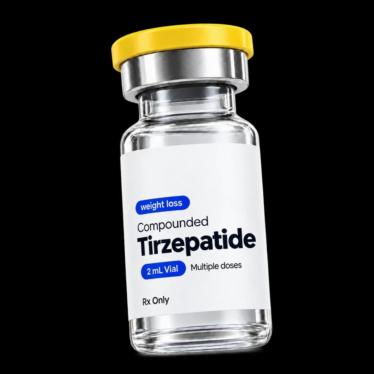 Tirzepatide vial illustration